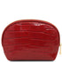 Vera - Croc print leather toiletry case